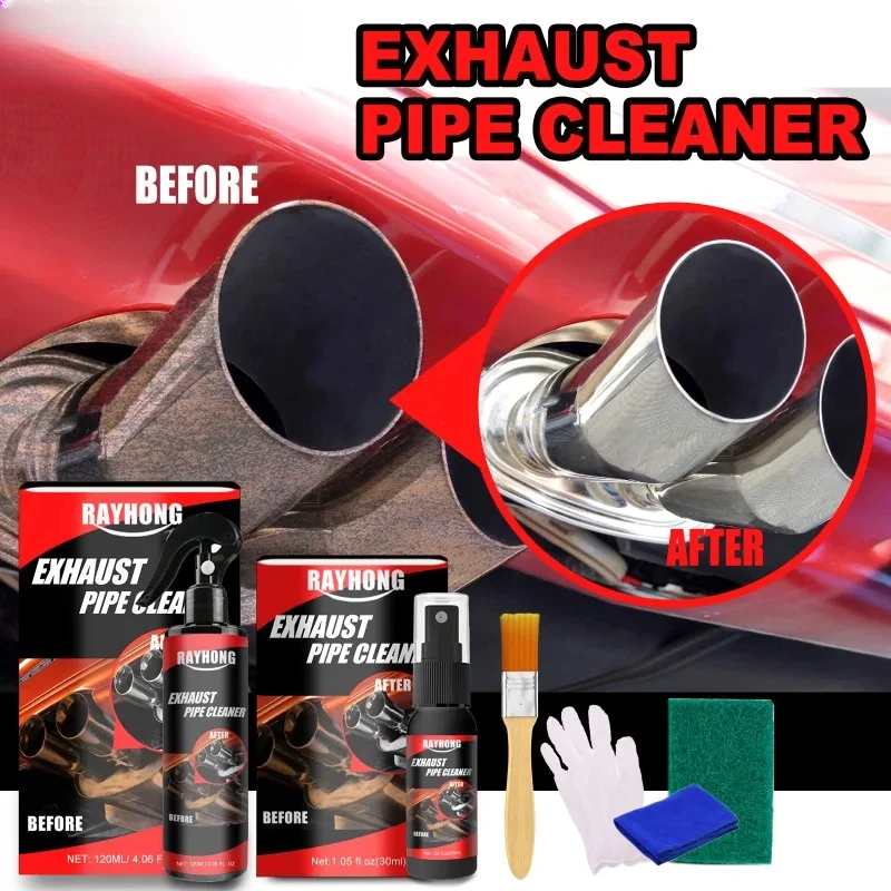 Car Exhaust Pipe Cleaning KitCar Motorcycle MaintenanceMulti-Purpose Metal Pipe Dusting Spray Rust RemoverCar Accessories