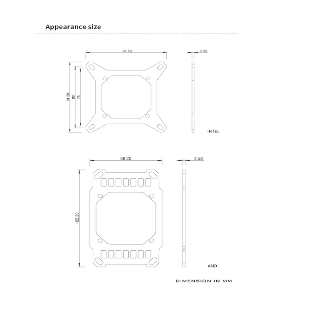 Barrow CPU Water Block Bracket For AMD RYZEN Platform