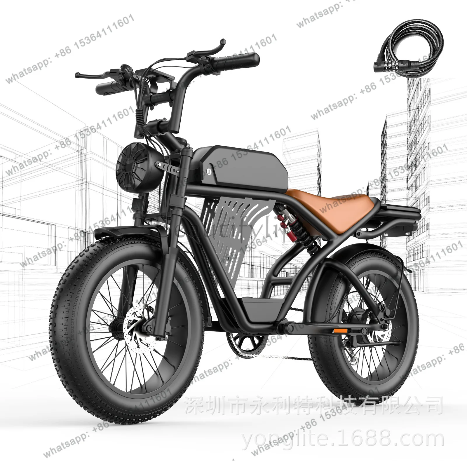 Электровелосипед G52 Retro Super73, экспортная версия, 48V18A, горный велосипед