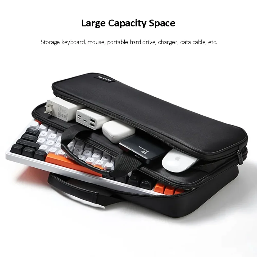 Dual Mechanical Keyboard Storage Bag Portable Protective Bag for 82 98 108 Keyboard Key Organizer Mouse Power Bank Storage
