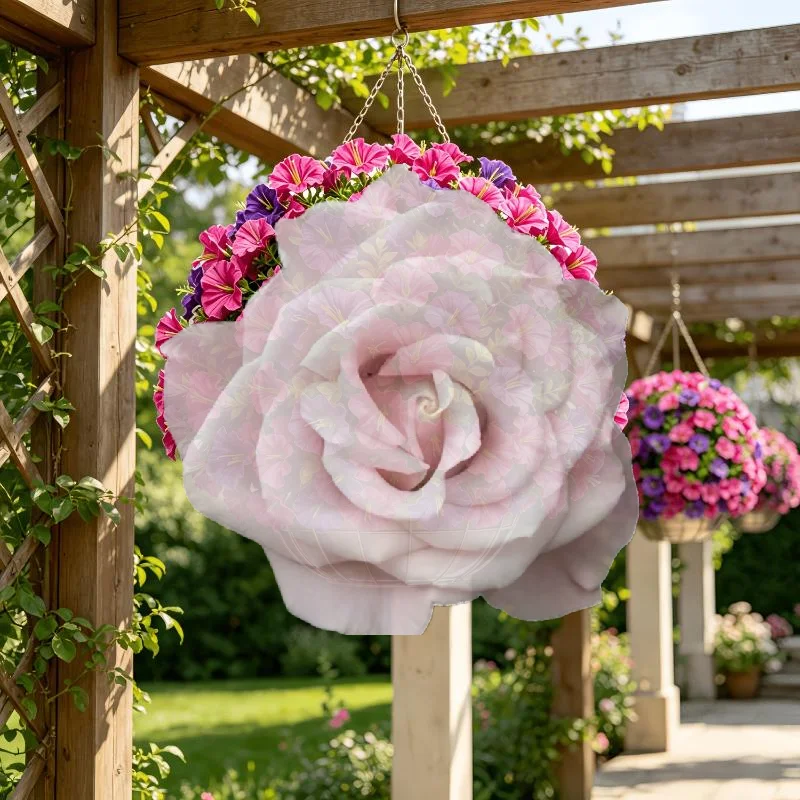 Flores artificiales de gloria de la mañana con estaca para el suelo, ramo de flores artificiales, adorno de flores falsas para decoración de jardín, patio y exteriores.