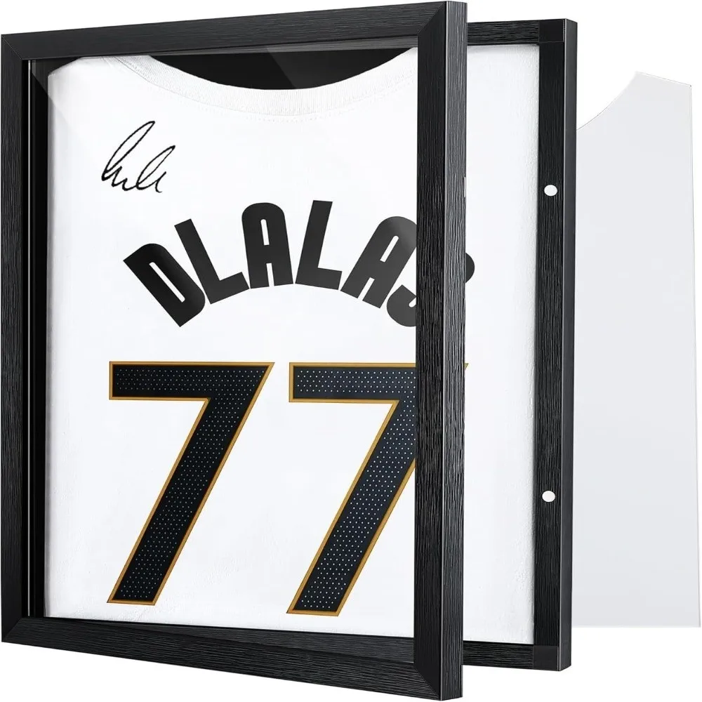 Acrylic Glass Jersey Frame Display Case Engineered Wood Magnetic Attraction Football Shirt Frame 18×14 inches 13×13 inches