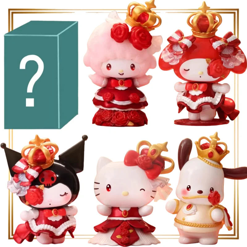 

Подлинная TOPTOY Sanrio Sanrio Rose Night Series слепая коробка Kuromi настольный орнамент модель из ПВХ фигурка загадочная коробка игрушки подарок аниме