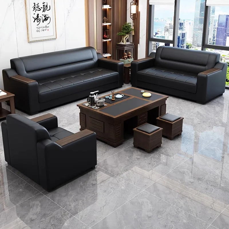 

Furniture Sofa Moderne Leather Sofa Set for Office Reception Sofa Modernos Luxury Couch Guangzhou