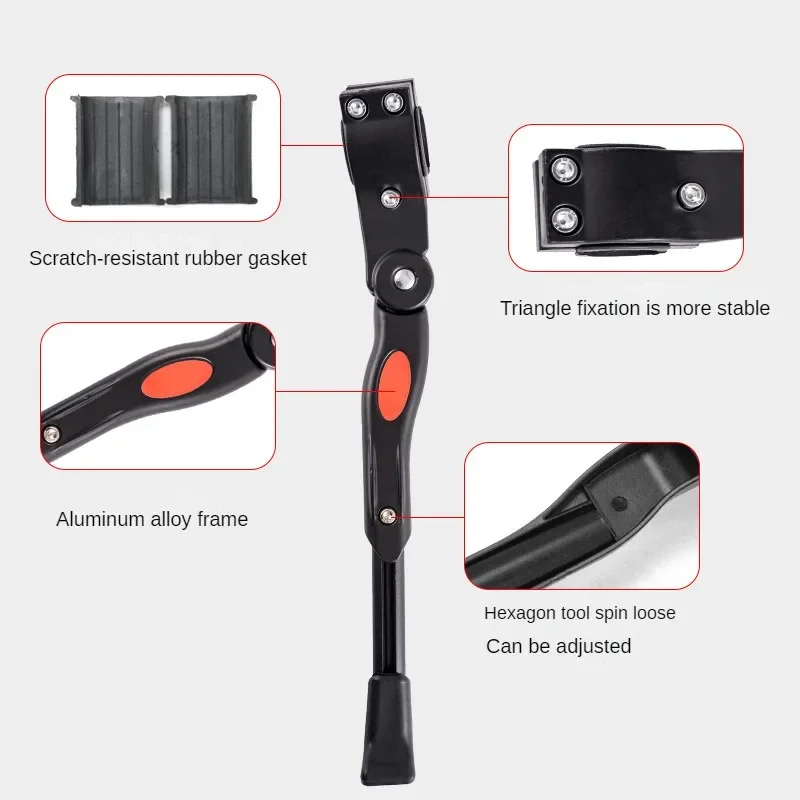 Soporte de aleación de aluminio para estacionamiento lateral de bicicleta, soporte portátil para bicicleta de montaña y carretera, elementos de ciclismo impermeables