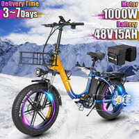 MN20 E-bike 1000W Powerful Motor 48V15AH Lithium Battery 20.4.0 Inch Fat Tire Adult Electric Bike Mountain City Electric Bicycle