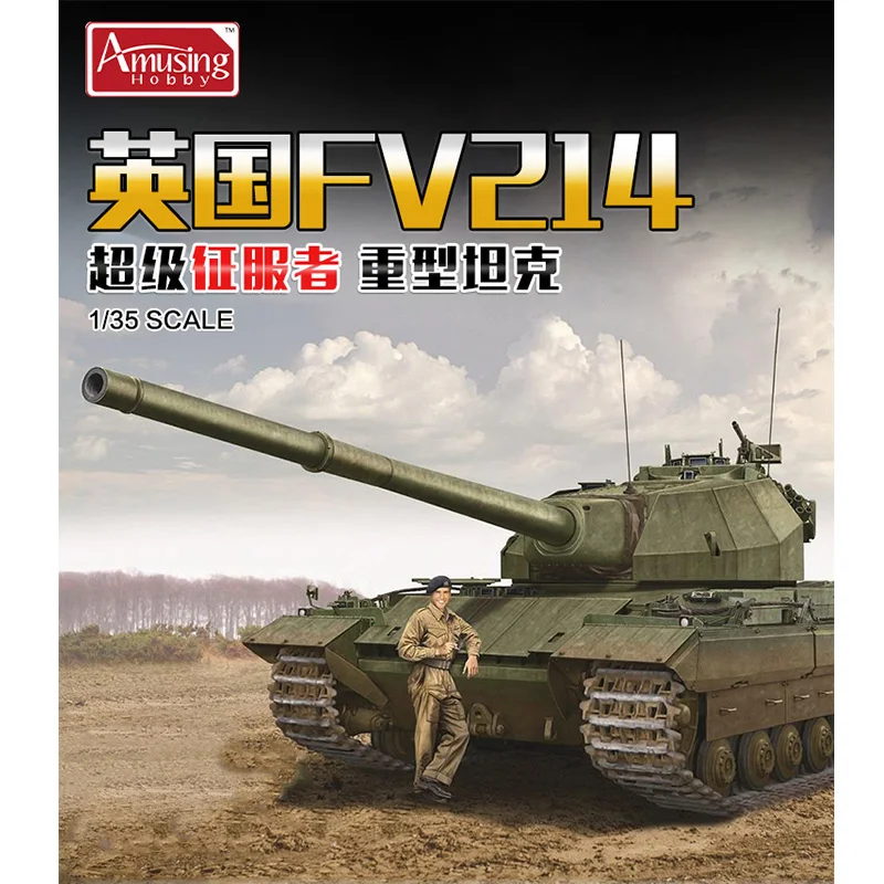 Amusing Hobby AH35A013 British FV214 Super Conqueror Tank Special Ed Military Hobby Toy Plastic Model Building Assembly Kit Gift