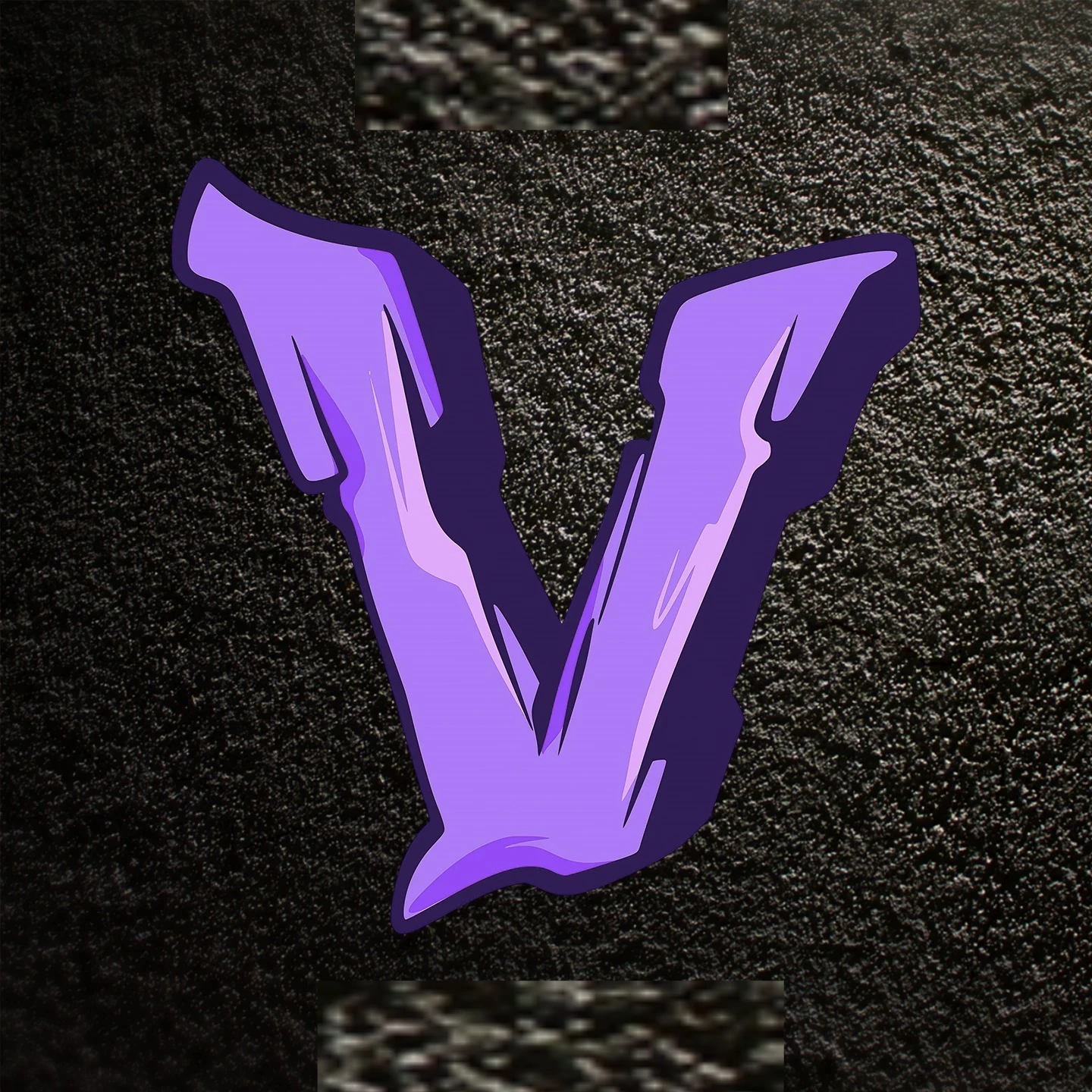 Adesivos de Vinil Impermeáveis em Gradiente Roxo A-Z Estilo Graffiti para Carro, Moto e Capacete