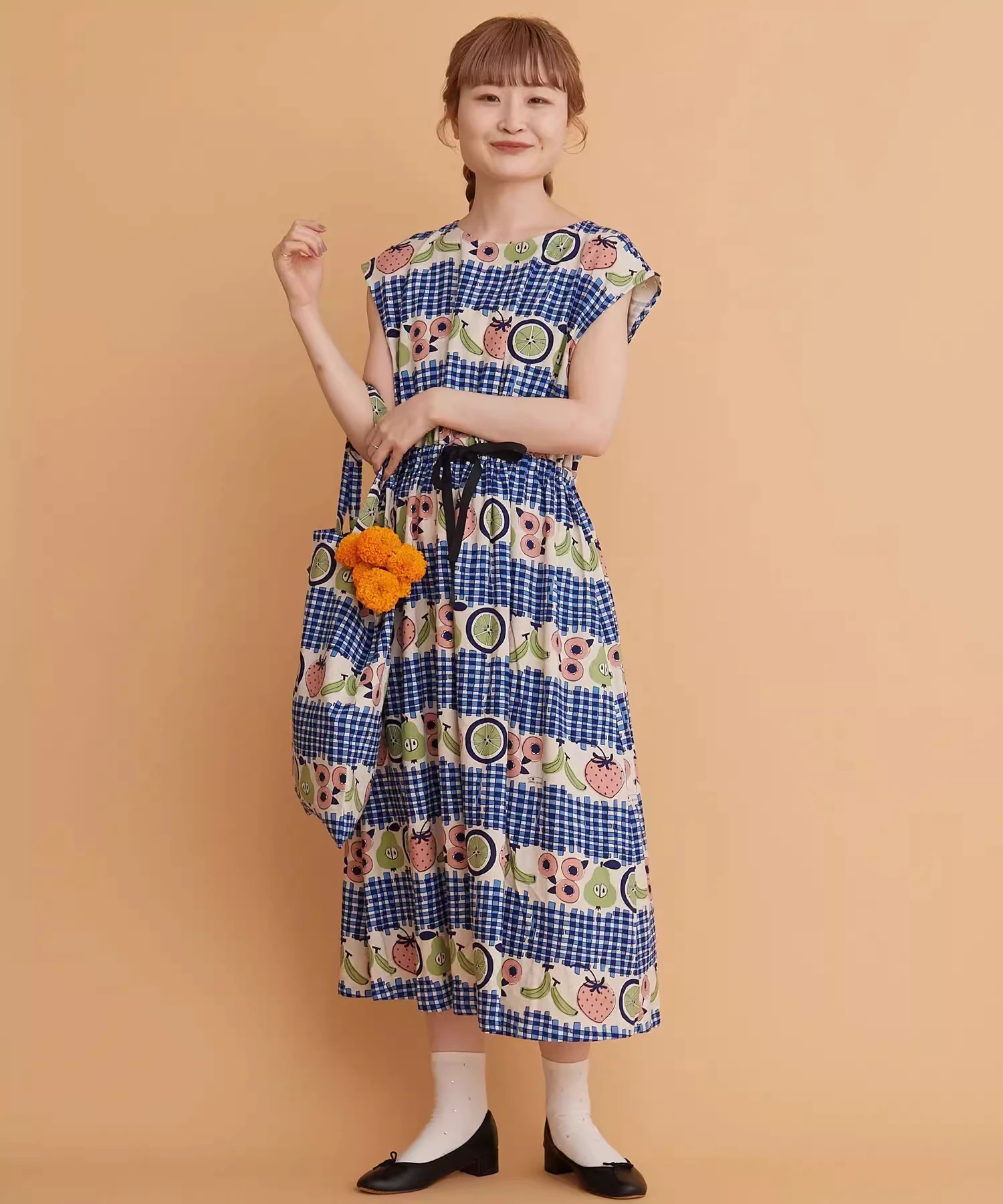 High-End Brand A-Label Linen Floral Print  Dress Skirt Series Three Women's Spring Fashion Clothing 100% Other Material