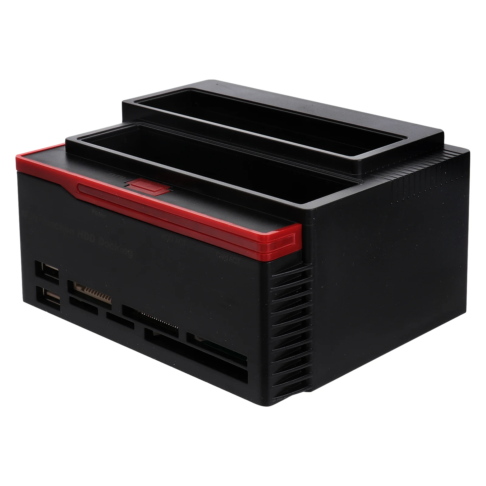 

Hard Drive Dock Dual Slots Enclosure USB2.0 3TB*2 Support 12V/3A Power Two Disk Reader Plastic External Box