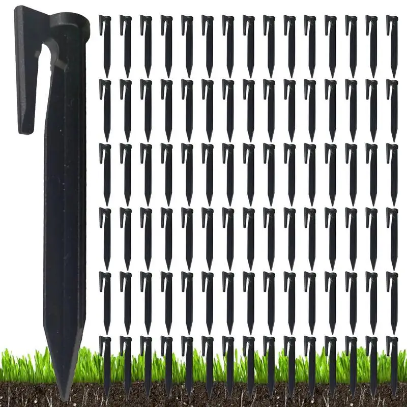 100pcs Boundary Wire Stakes Garden Lawn Mower Ground Pegs Landscape Spikes for Robotic Lawnmower Pet Fence Cable Accessories