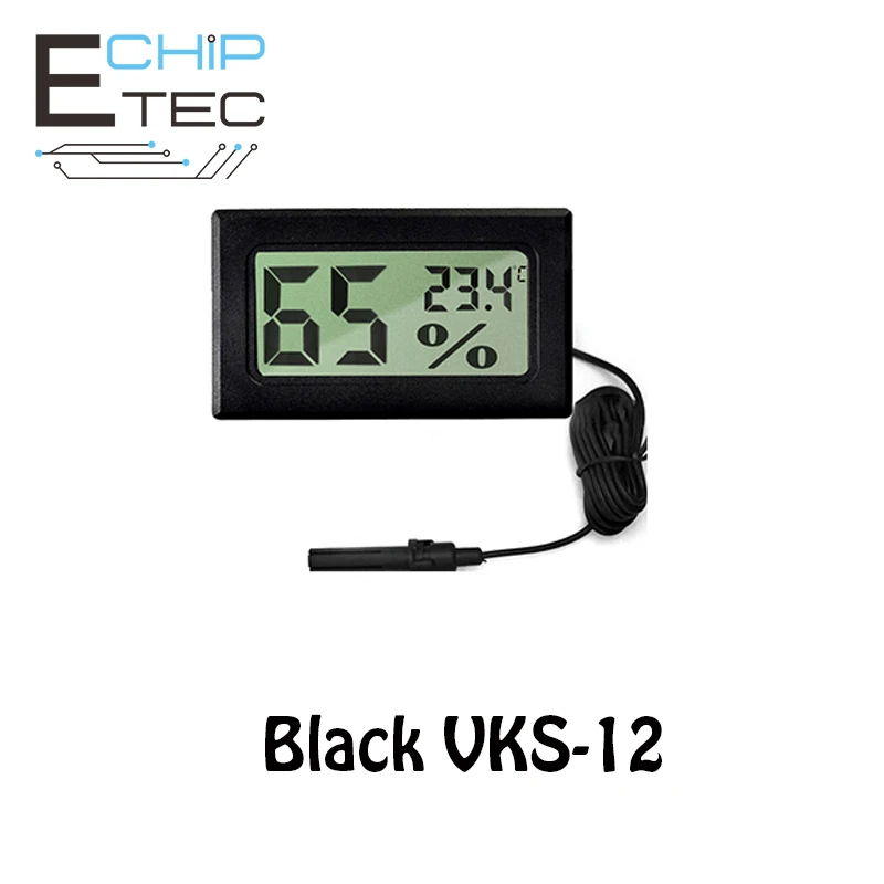 

Mini Digital LCD Indoor Electronic Temperature Sensor Humidity Meter Thermometer Hygrometer Portable Gauge Tester VKS-12