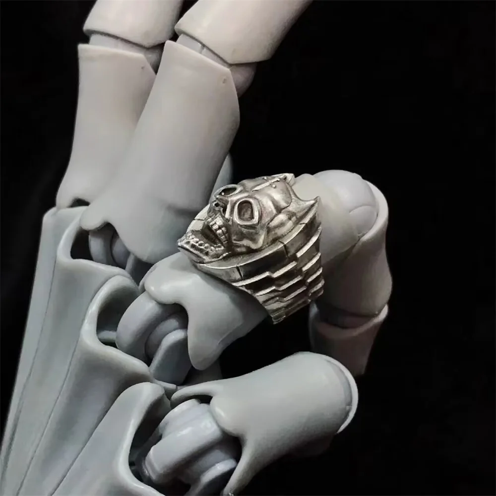 Anime JOJO Diamond is Unbreakable Killer Queen Cosplay Ring Opening Adjustable Skeleton Rings Gothic Jewelry Halloween Accessory view 4