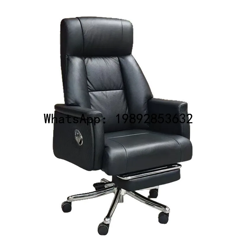 B1 Comfortable Long Sitting Not Tired Multifunctional Manual Genuine Leather Executive Chair Office Chair Reclining Boss Chair