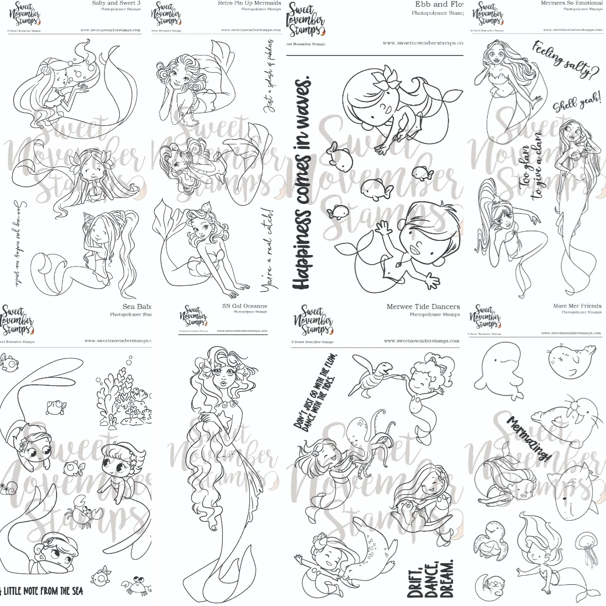 2026 New Clear Stamp Set - Sea Babies For DIY Scrapbooking Crafts Maker Photo Album Template Handmade Decoration