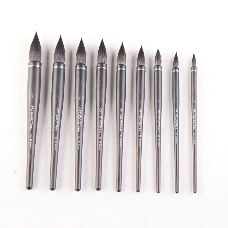 ArtSecret High Grade New Arrival 96RQ Professional Watercolor Painting Brush Art Blue Squirrel Hair Mix Carbonized Bamboo Handle