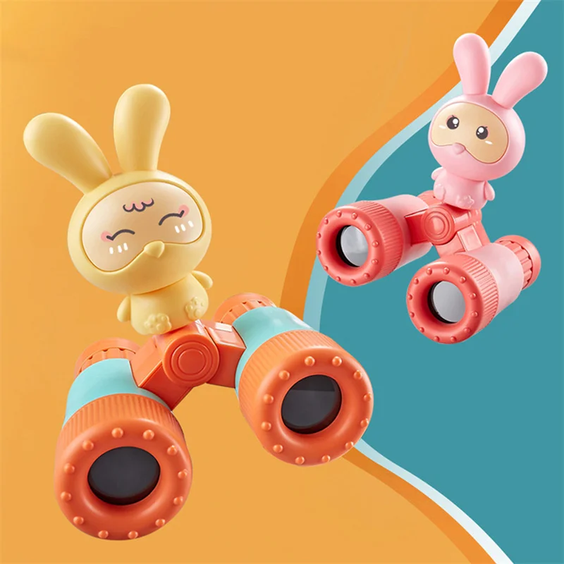 

8X Cartoon Binoculars Toys HD 8x Binoculars Outdoor Observation Small Portable Binoculars Children Educational Toys Gifts