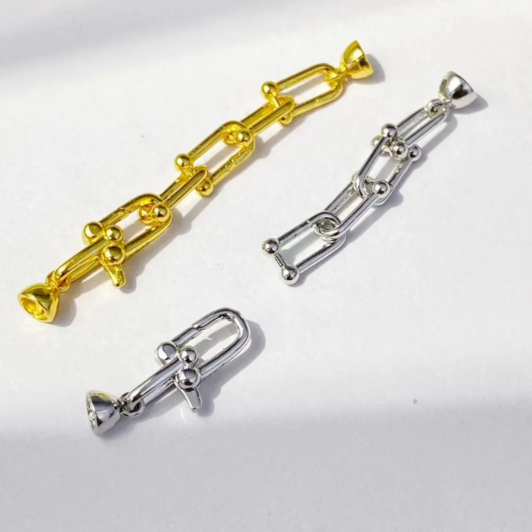 

Wholesale DIY 925 Sterling Silver Necklace Bracelet Clasp Hook Accessories for 5-12mm Pearls 5pcs/lot