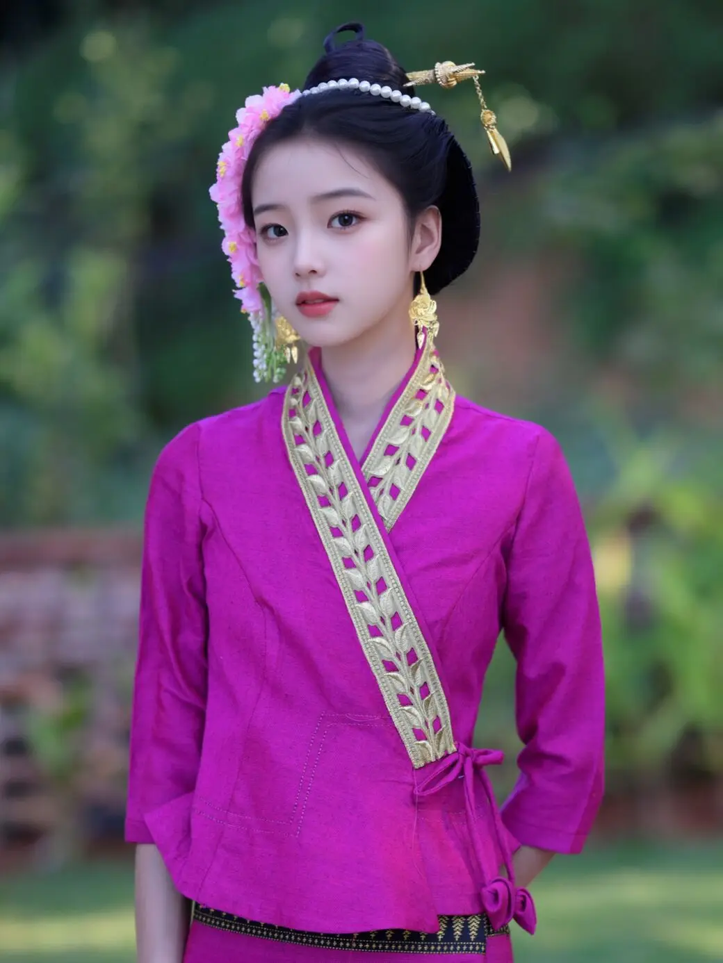 2 個タイ Long-gyi スカートサロンダイチューブスカート婦人服ダイエスニックスカートドレスティードレス伝統的なチューブスカート