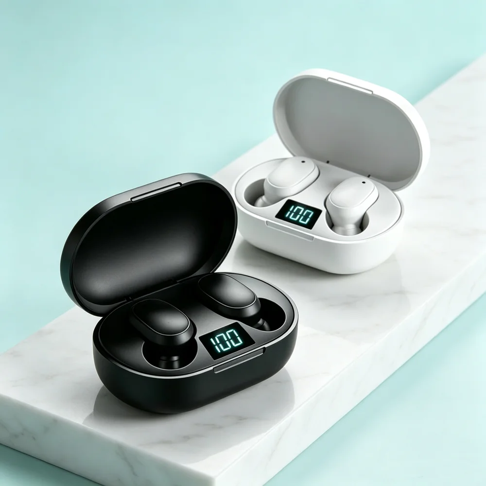 True Wireless Earbuds In-Ear Bluetooth Earphones Headphones For Noise Reduction Power Display Waterproof Touch Control With Mic