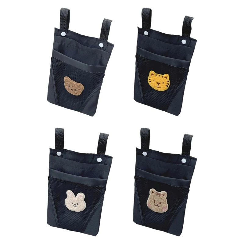 

Baby stroller hanging bag cartoon bear storage bag Stroller basket hanging bag baby Scooter Bag Multiple Pockets