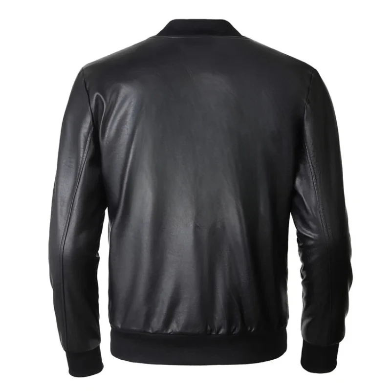 2024 Leather Jacket Men's PU Letter Embroidered Fashionable Motorcycle Jacket Top-level Winter Luxury New Uomo M-XXXL