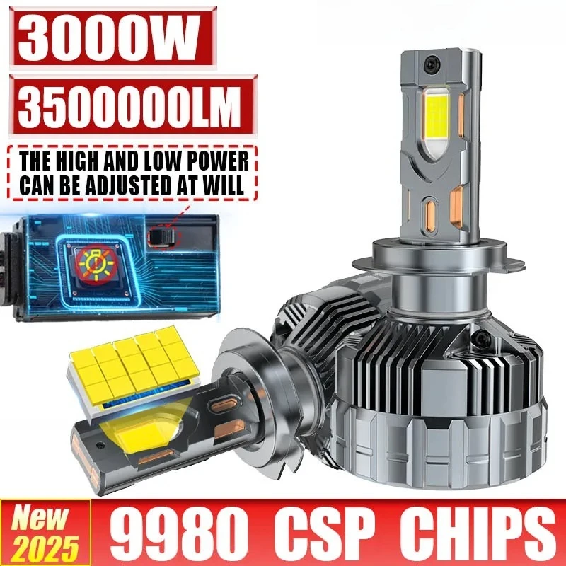 

3000W H7 LED H4 H11 Headlight Bulbs Canbus High Power LED 3500000LM Turbo Car Lamps HB3 HB4 H1 9005 9006 9012 Fog Lamp Car Light