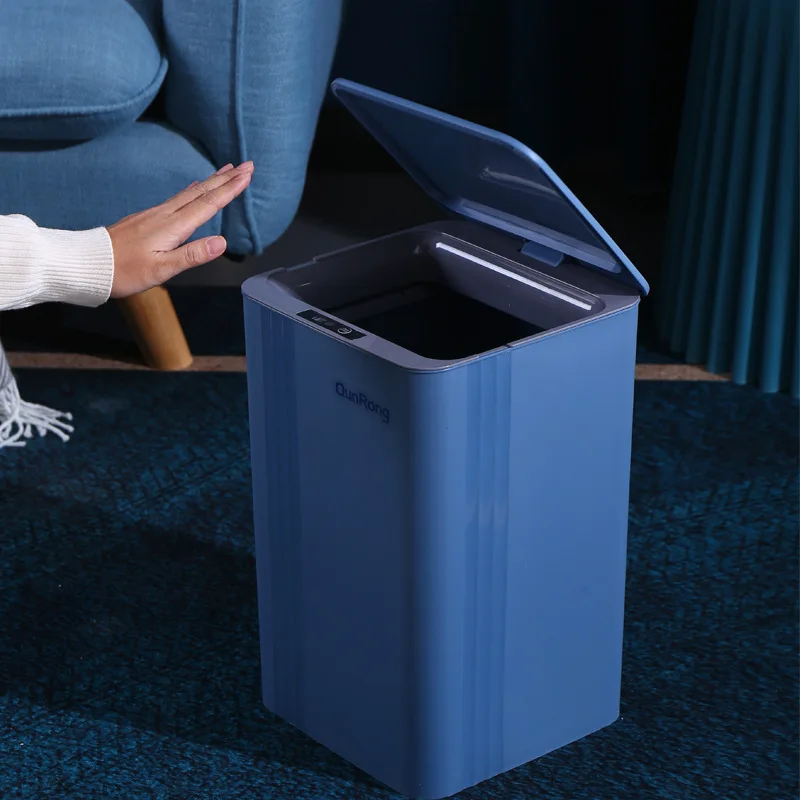 20L Smart Sensor Trash Can Bathroom Waterproof Intelligent Waste Bins Waste Paper Basket Household Automatic Cleaning Tools