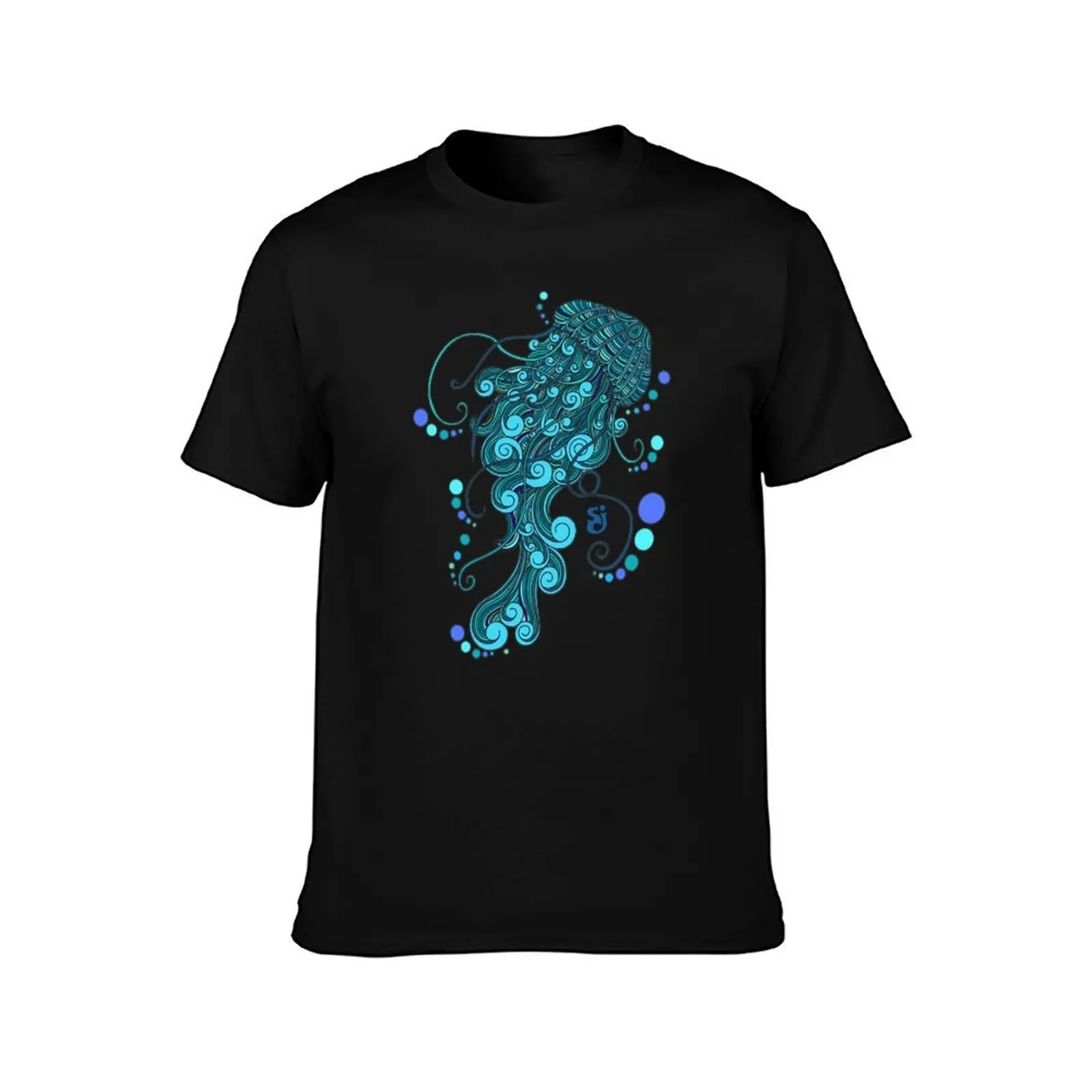 String Cheese Incident Jelly Fish T-Shirt, Summer Casual Cotton Tee, Oversized Streetwear Tops, Vintage Graphic Print