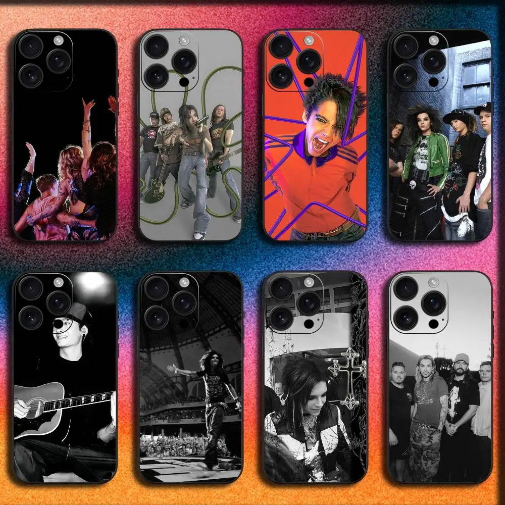 

B-Bill Singer K-Kaulitz Tokio Hotel Phone Case For iPhone 17,16,15,14,13,12,11,Pro,Max,Plus,E,SE4,Air,Mini Black Cover