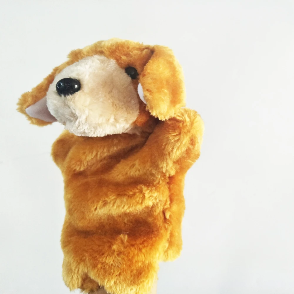 Presente de pelúcia macio cão inteligente crianças fantoche de mão brinquedo de pelúcia