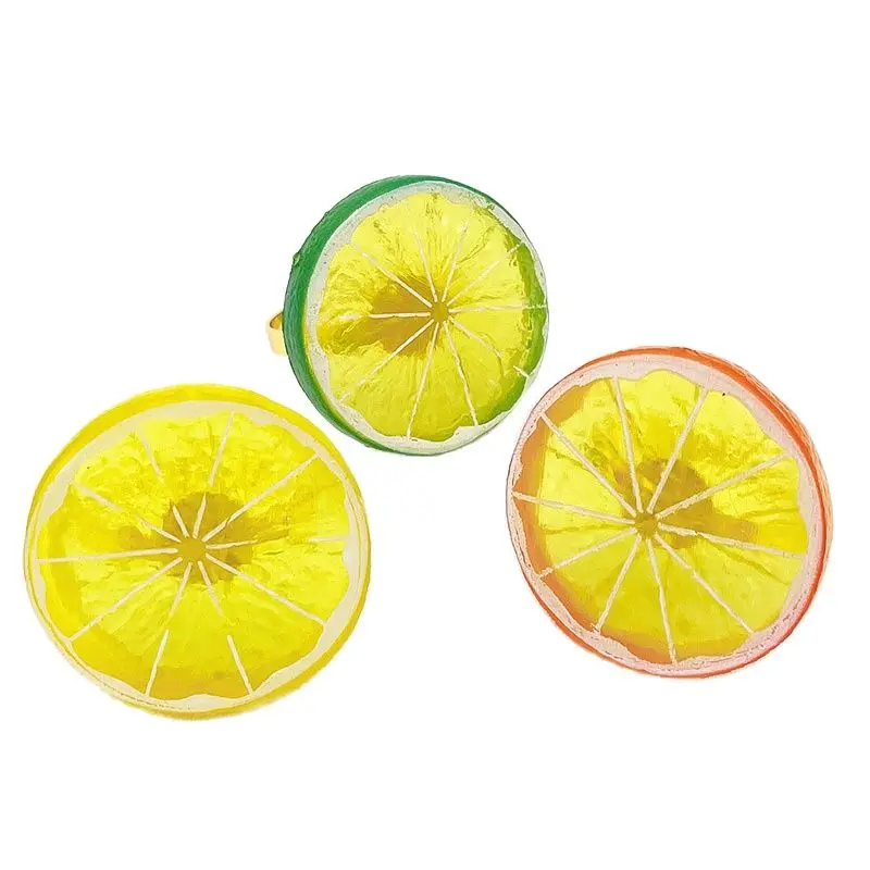 

8pcs/lot New lemon slice napkin ring hotel tableware napkin buckle fruit napkin ring table decoration