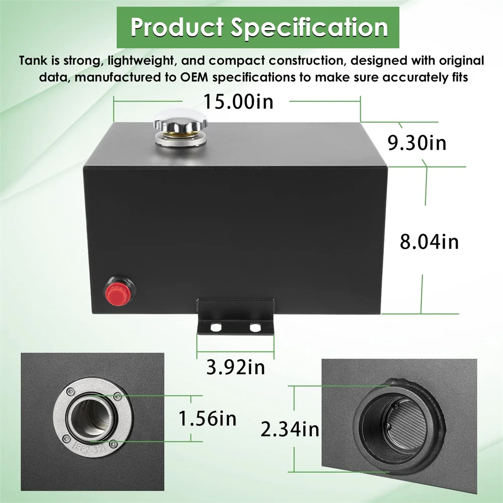 5-galonowy 14-metrowy stalowy zbiornik płynu hydraulicznego z wlotem 1-1/2\