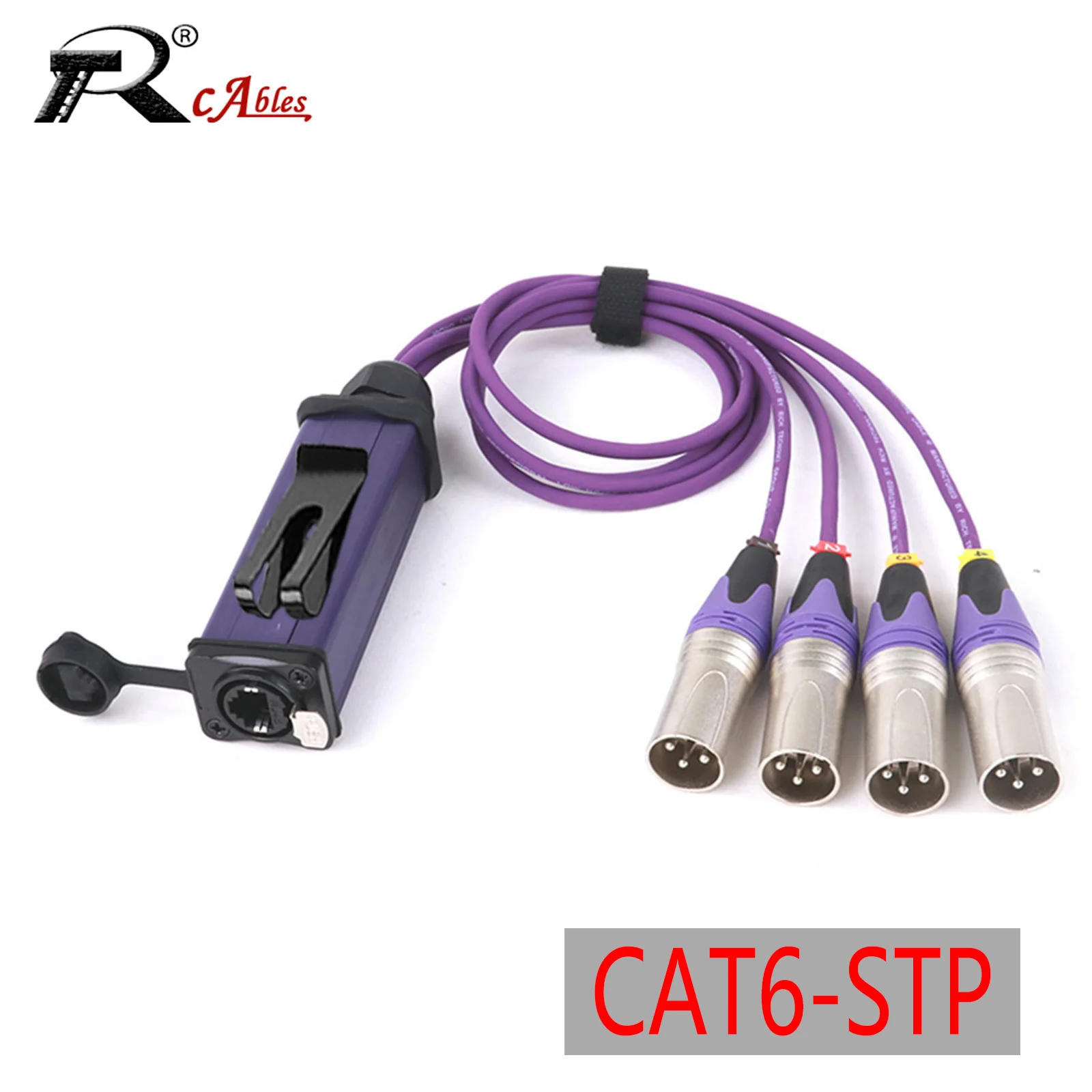 

0.5M-10M 4-CH Snake Receiver Network Extender 3-Pin XLR To Ethernet Adapter Multi Network,CAT6 STP RJ45-XLR 4 Male Audio Cable