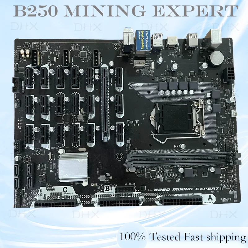 For Asus B250 MINING EXPERT Motherboard LGA 1151 Intel B250 DDR4 32GB support i3-6100 7300 7100 6500 CPU Mainboard 100% Tested