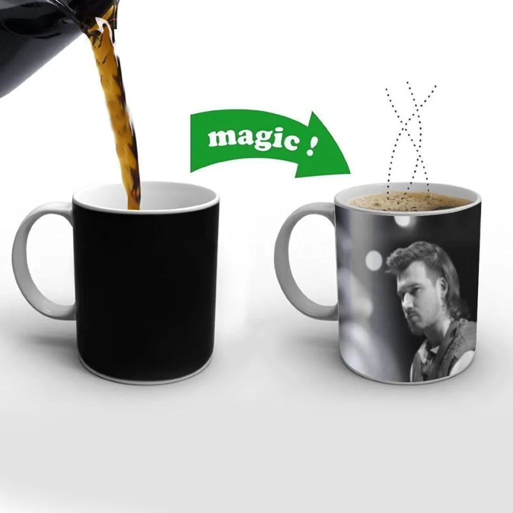 Singer Morgan Wallen One Piece Coffee Mugs And Mug Creative Color Change Tea Cup Ceramic Milk Cups Novelty Gifts