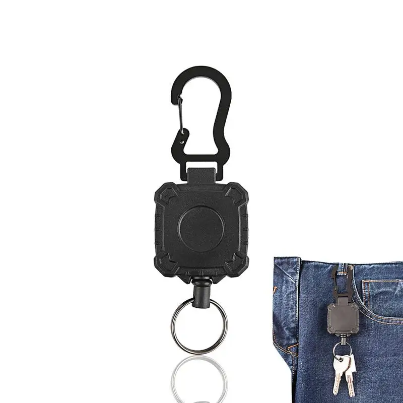 Retractable Keychain Retractable Key Holder Metal Key Rings Holder For Nurses Maintenance Person Office Workers Security Guards