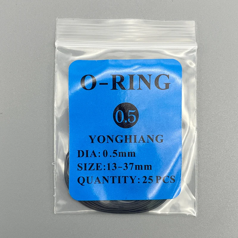 1 Beutel Uhren-Dichtungen 0,5/0,6/0,7/0,8/0,9mm Uhren-O-Ring Wasserdichte Gummi-Uhrenreparaturwerkzeuge Dichtung für Uhrenrückdeckel – Detail 10