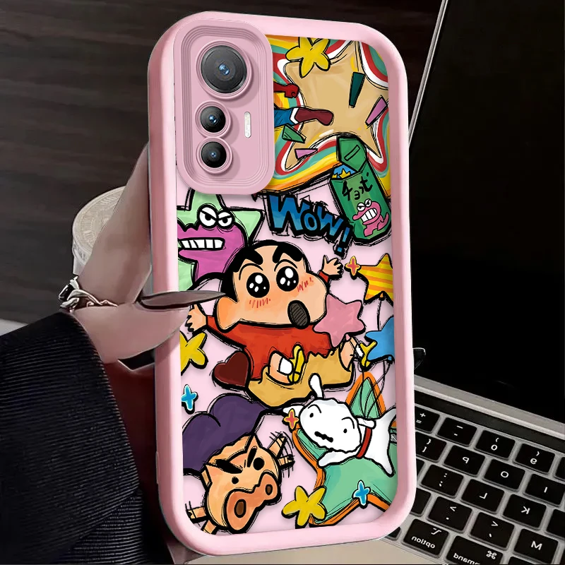 Cute C-Crayon S-ShinChan Case For Xiaomi Poco X6 X7 F5 F6 X5 X3 NFC F3 M6 Pro 4G Mi 13 12 11 Lite 5G 14 13T 12T 11T 14T Pro Etui view 4