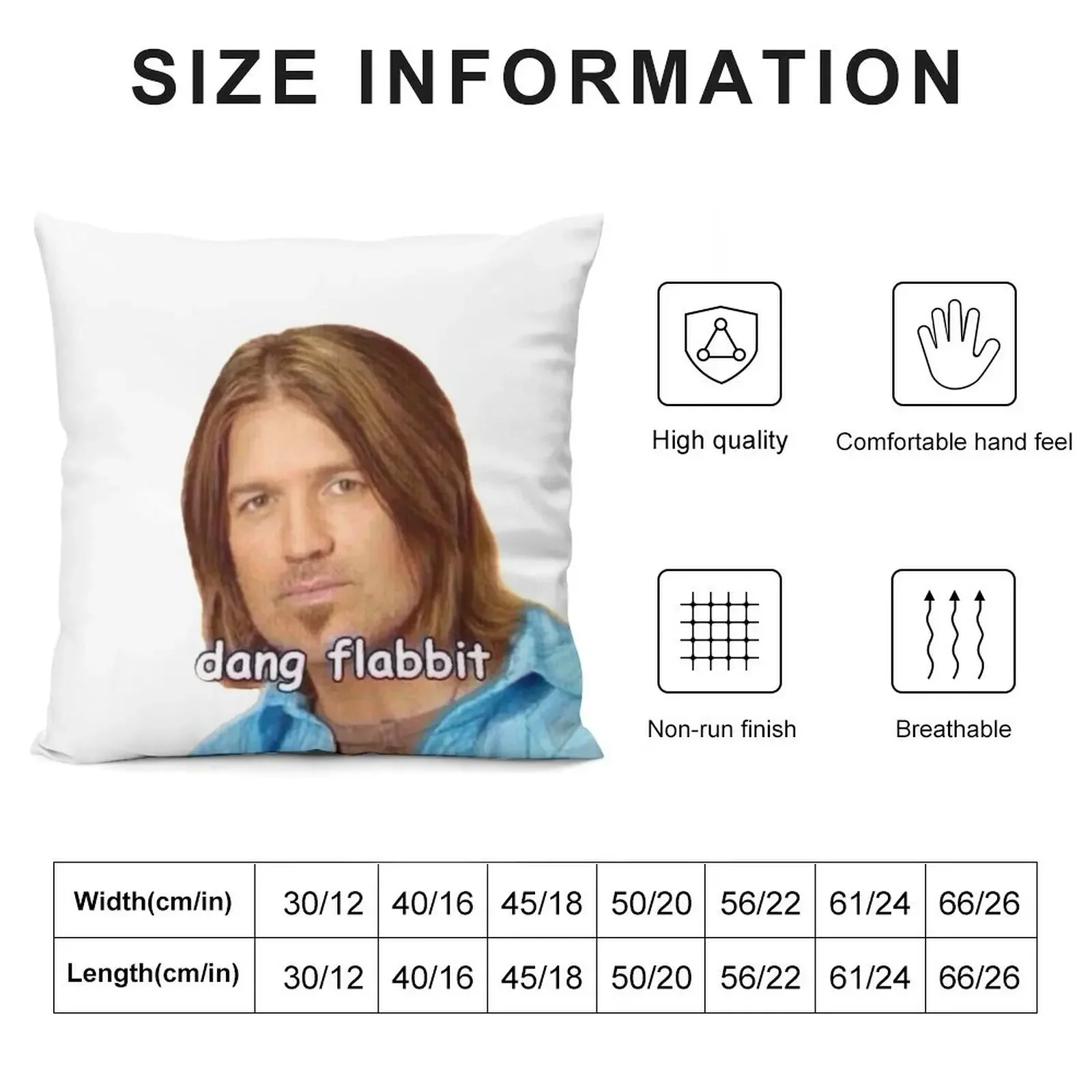 Dang Flabbit Billy Ray Cyrus Sticker Throw Pillow Pillow Covers Decorative Pillow Cases Christmas Covers