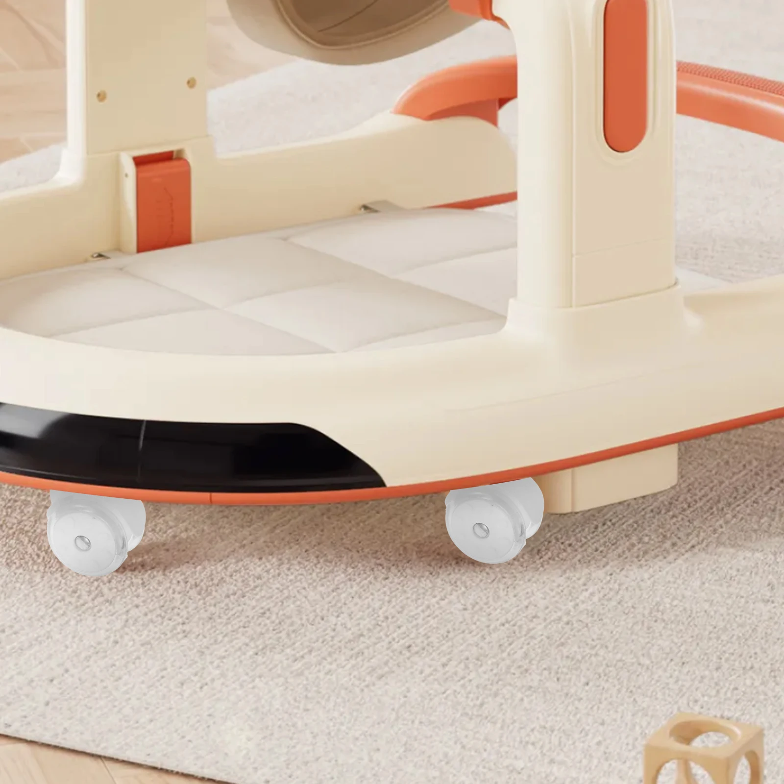 

4Pcs Baby Walker Wheels Replacement Universal Plastic Smooth Stable Wheels Walker Parts Lightweight Safety Wheel Accessories