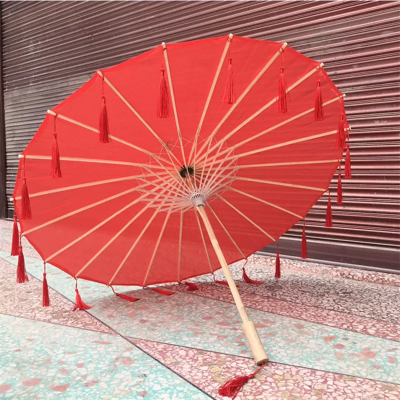 Tassel Umbrella Performance  Ancient Hanfu Photography Props Dance Craft Umbrella Decoration for Women Paraguas  Umbrella Clear