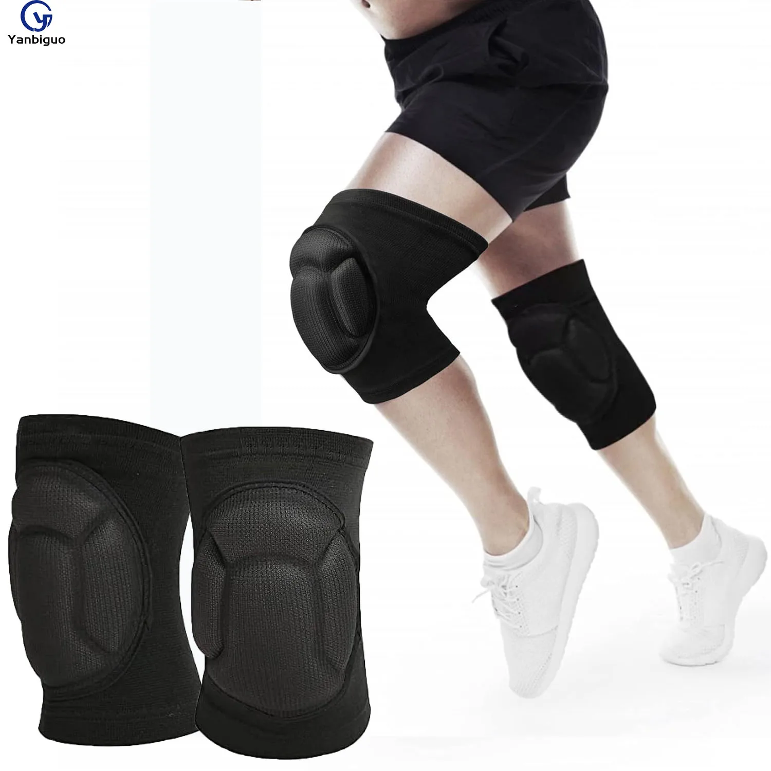 

Thick Sponge Knee Pads Protector High Elastic Anti-Slip Collision Avoidance Knee Sleeves for More Sports Protective Knee Pads