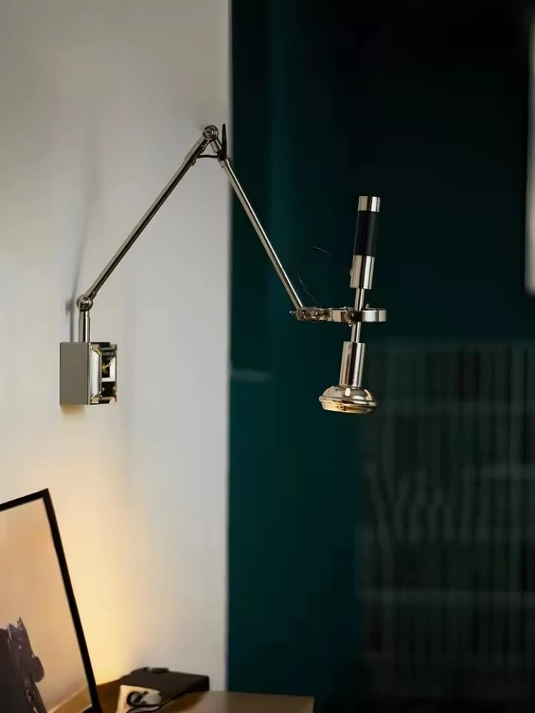 Designer Modern Wall Lamp 360 Degree Adjustable Bedside Reading Wall Lights Rotating Arm Restaurant Bedroom Industrial Style