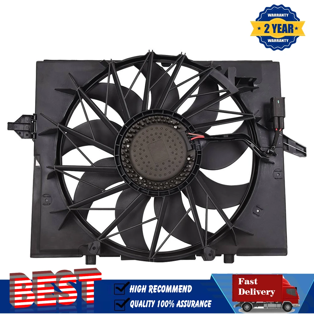 17427543282 Radiator A/C Condenser Cooling Fan Assembly for BMW E60 E63 E64 E65 2004-2008 17427514181 17427534912