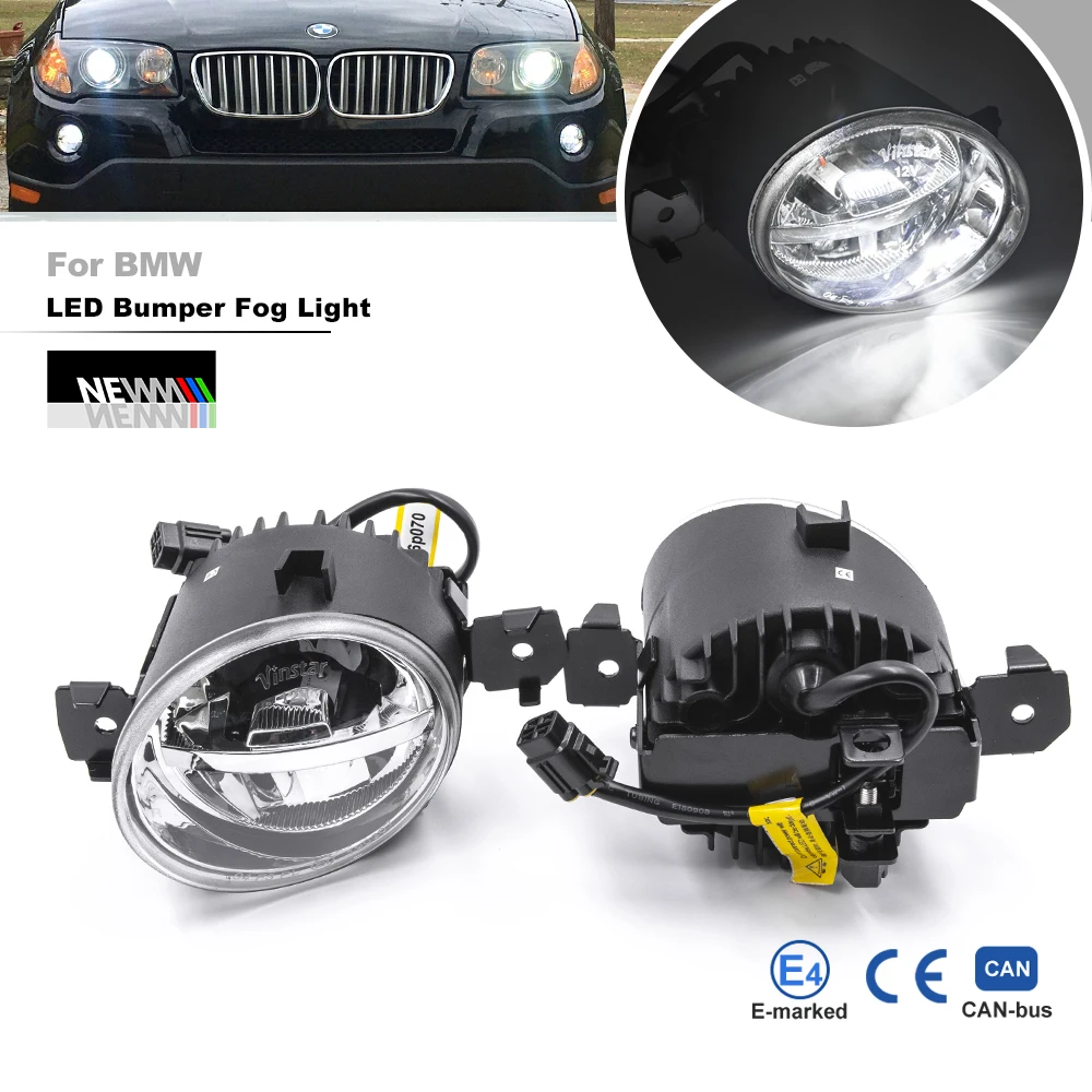 E4 marked 10W Led Fog Light For BMW E70/E70N E81/E82 E83N E84 E87/E87N E88