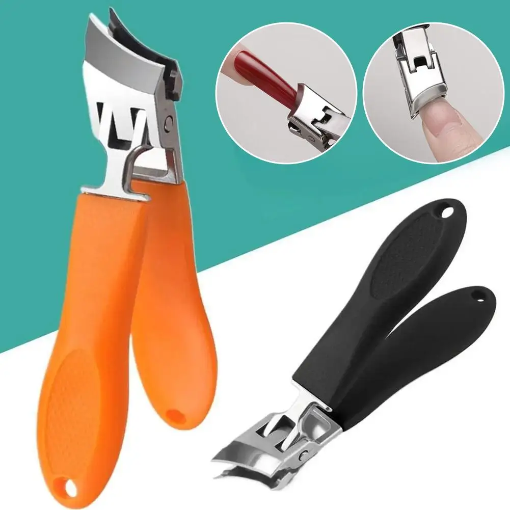 Large Opening Toenail Clippers-Extra Wide Jaw Nail Cutter with Sharp Pointed and Oblique Blades, Anti-Splash Design,for Thick In