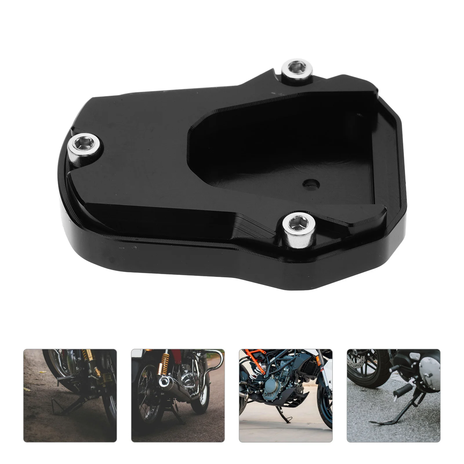 

Stable Motorcycle Kickstand Pad Thickened Enlarged Adjustable Foot Side Stand Support Plate Motorbike Parts Kickstand Pad
