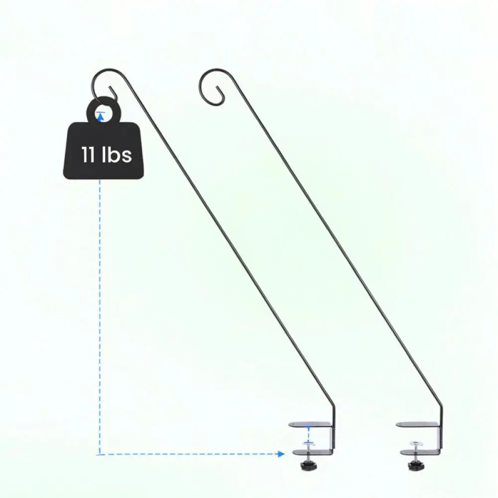 32 Inch Heavy Duty Hanging Bracket For Bird Feeder Iron Plant Hook Support For Outdoor Garden Patio Deck Balcony Decor
