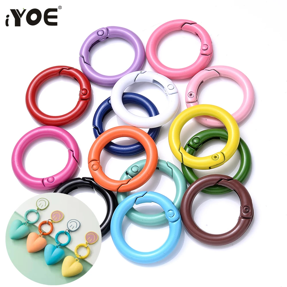 5Pcs 25 35 42mm O Ring Verschluss Frühling Tor Karabinerverschluss DIY Karabiner Schlüsselbund Tasche Clips Haken, Der hund Ketten Erkenntnisse Sullpies